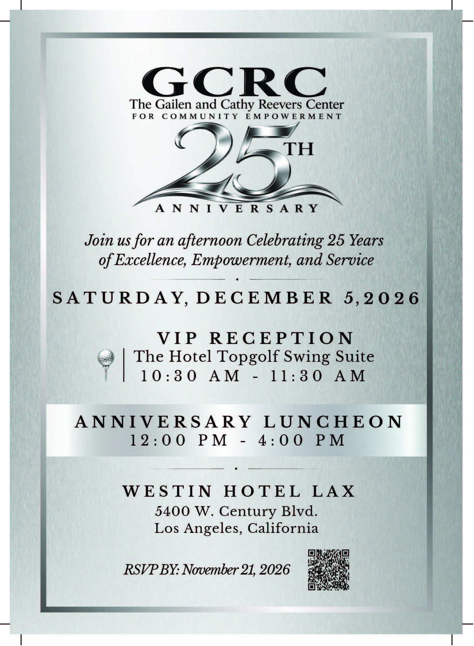 GCRCLA 25th Anniversary Event
